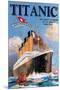 Titanic White Star Line-null-Mounted Premium Giclee Print