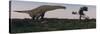 Titanosaurus Standing Grazing in Swamp Grassland-Stocktrek Images-Stretched Canvas