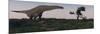 Titanosaurus Standing Grazing in Swamp Grassland-Stocktrek Images-Mounted Art Print
