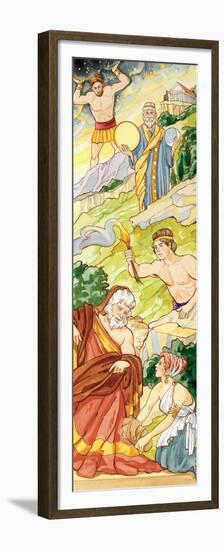 Titans, Greek Mythology-Encyclopaedia Britannica-Framed Premium Giclee Print