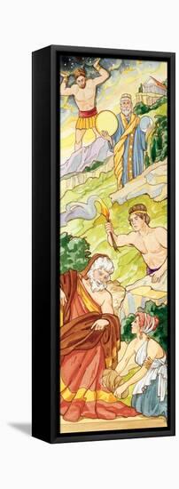 Titans, Greek Mythology-Encyclopaedia Britannica-Framed Stretched Canvas