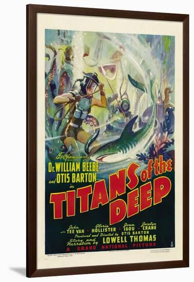 TITANS OF THE DEEP, poster art, 1938-null-Framed Art Print