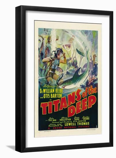 TITANS OF THE DEEP, poster art, 1938-null-Framed Art Print