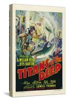 TITANS OF THE DEEP, poster art, 1938-null-Stretched Canvas