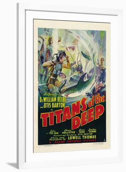 TITANS OF THE DEEP, poster art, 1938-null-Framed Art Print