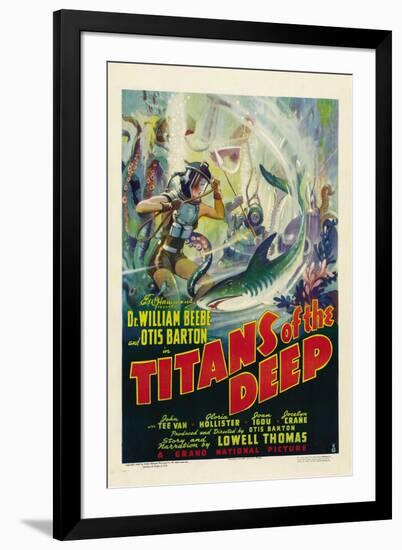 TITANS OF THE DEEP, poster art, 1938-null-Framed Art Print