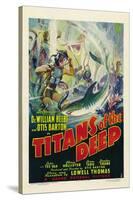 TITANS OF THE DEEP, poster art, 1938-null-Stretched Canvas