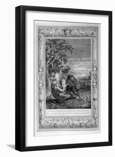 Tithonus, Aurora's Husband, Turned into a Grasshopper, 1733-Bernard Picart-Framed Giclee Print