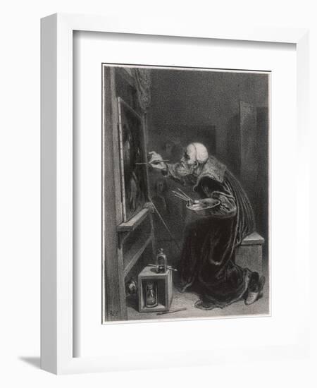 Titian Painting-Robert Fleury-Framed Art Print