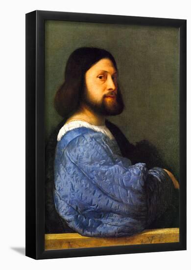 Titian Portrait of a Man Art Print Poster-null-Framed Poster