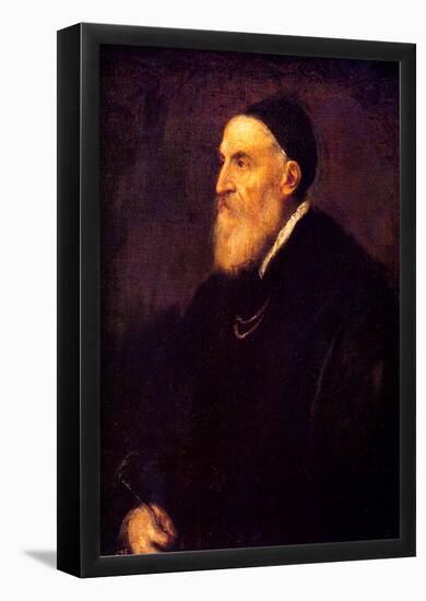 Titian Self-Portrait 1570 Art Print Poster-null-Framed Poster