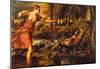 Titian The Death of Actaeon Art Print Poster-null-Mounted Poster