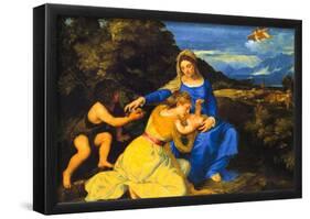 Titian The Virgin and Child Art Print Poster-null-Framed Poster