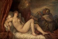 Venus und Amor-Titian (Tiziano Vecellio)-Framed Stretched Canvas