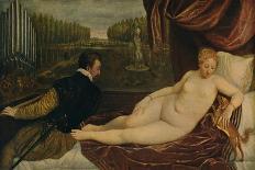 'Venus Con El Musico', (Venus and music), 1550, (c1934)-Titian-Giclee Print