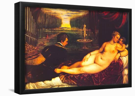 Titian Venus with Cupid Art Print Poster-null-Framed Poster