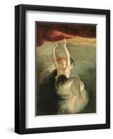 Titiana Discovering the Ring of the Nibelung in the Opera "The Ring of the Nibelung" Richard Wagner-Henry Fuseli-Framed Giclee Print