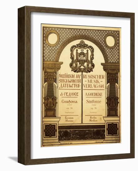 Title Design for the Russian Music Publisher, 1909-Ivan Yakovlevich Bilibin-Framed Giclee Print