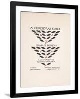 Title Page - a Christmas Carol, 1915-Arthur Rackham-Framed Giclee Print