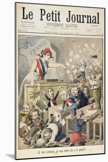 Title Page Depicting a Ruckus in the House of Deputies from the Illustrated Supplement of Le Petit-Henri Meyer-Mounted Giclee Print