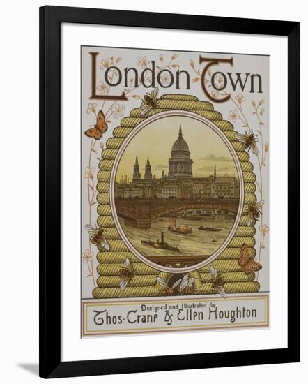 Title Page, Depicting St. Paul's Cathedral. Illustration From London Town'-Thomas Crane-Framed Giclee Print