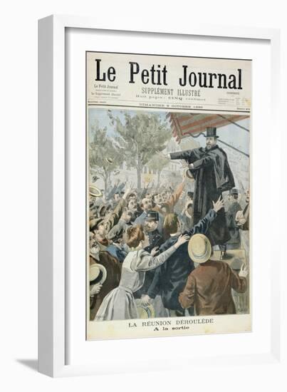 Title Page Depicting the Meeting with Deroulede from the Illustrated Supplement of Le Petit Journal-Fortune Louis Meaulle-Framed Giclee Print