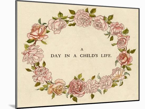 Title Page Design, a Day in a Child's Life-Kate Greenaway-Mounted Art Print