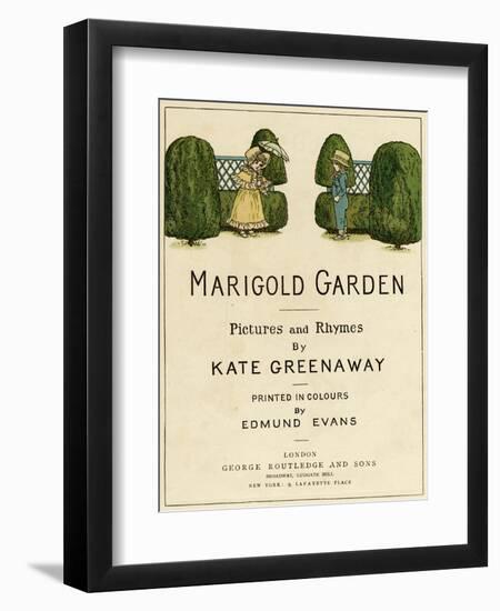 Title Page Design, Marigold Garden-Kate Greenaway-Framed Art Print