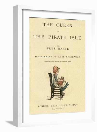 Title Page Design, the Queen of the Pirate Isle-Kate Greenaway-Framed Art Print