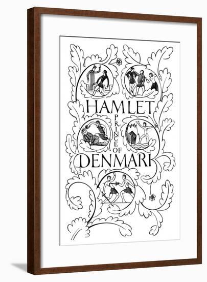 Title Page for Hamlet, 1932-Eric Gill-Framed Giclee Print