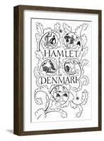 Title Page for Hamlet, 1932-Eric Gill-Framed Giclee Print