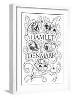 Title Page for Hamlet, 1932-Eric Gill-Framed Giclee Print