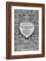 Title Page for the English Translation of the Geneva Bible, 1614-null-Framed Giclee Print