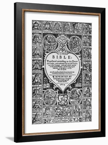 Title Page for the English Translation of the Geneva Bible, 1614-null-Framed Giclee Print