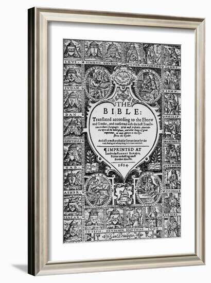 Title Page for the English Translation of the Geneva Bible, 1614-null-Framed Giclee Print