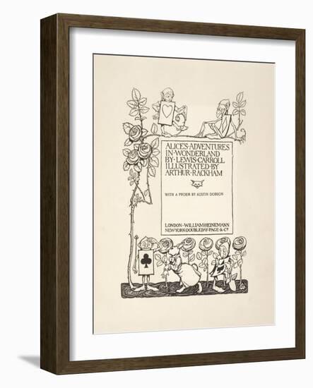 Title Page, from Alice's Adventures in Wonderland, by Lewis Carroll, Pub.1907 (Litho)-Arthur Rackham-Framed Giclee Print