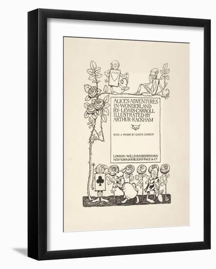 Title Page, from Alice's Adventures in Wonderland, by Lewis Carroll, Pub.1907 (Litho)-Arthur Rackham-Framed Giclee Print