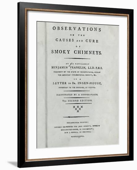 Title Page from Book by Benjamin Franklin-null-Framed Photographic Print