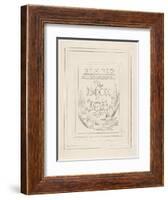 Title Page from Illustrations of the Book of Job, 1825-William Blake-Framed Giclee Print