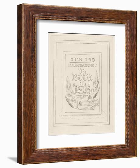 Title Page from Illustrations of the Book of Job, 1825-William Blake-Framed Giclee Print