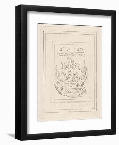 Title Page from Illustrations of the Book of Job, 1825-William Blake-Framed Giclee Print