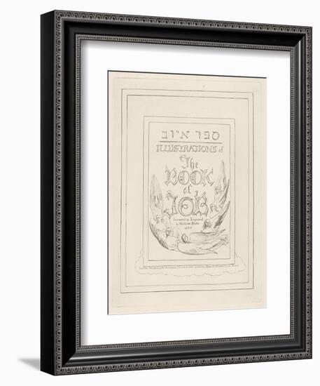 Title Page from Illustrations of the Book of Job, 1825-William Blake-Framed Giclee Print