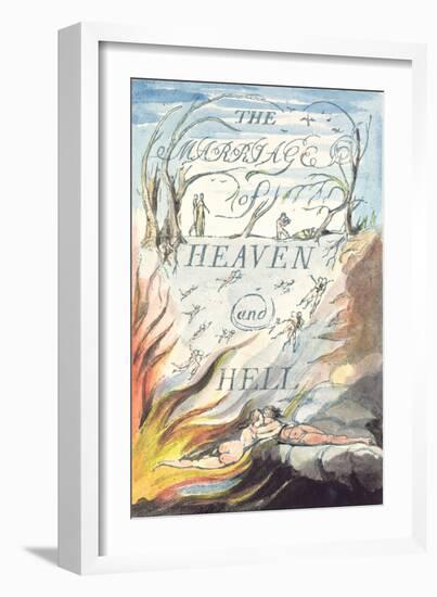 Title Page, from Marriage of Heaven and Hell-William Blake-Framed Giclee Print