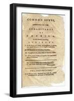 Title Page from Thomas Payne's Common Sense Pamphlet-null-Framed Giclee Print