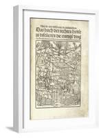 Title Page, Illustrating Herbal Distilleries with Figures in a Landscape, 1500-Hieronymus Brunschwig-Framed Giclee Print