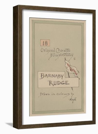 Title Page, Illustrations for 'Barnaby Rudge', C.1920s-Joseph Clayton Clarke-Framed Giclee Print