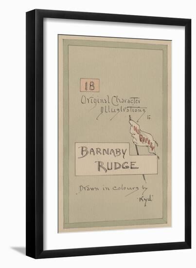 Title Page, Illustrations for 'Barnaby Rudge', C.1920s-Joseph Clayton Clarke-Framed Giclee Print