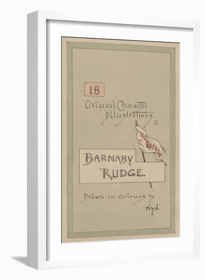 Title Page, Illustrations for 'Barnaby Rudge', C.1920s-Joseph Clayton Clarke-Framed Giclee Print