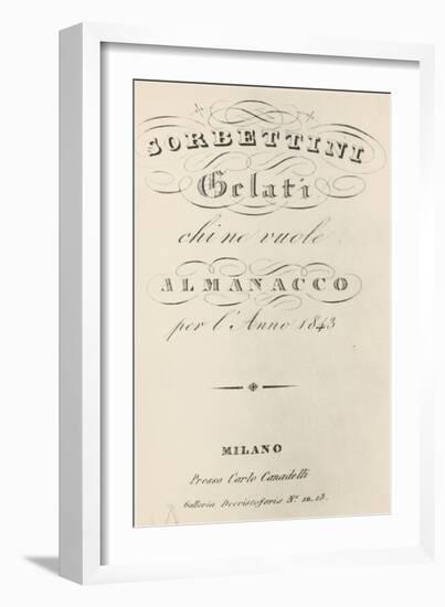 Title Page of Almanac from 1843-null-Framed Giclee Print