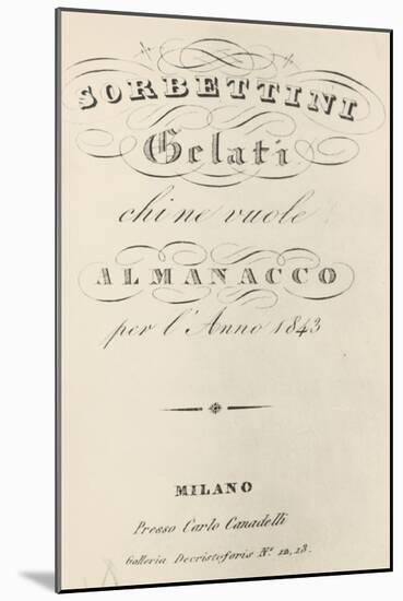 Title Page of Almanac from 1843-null-Mounted Giclee Print